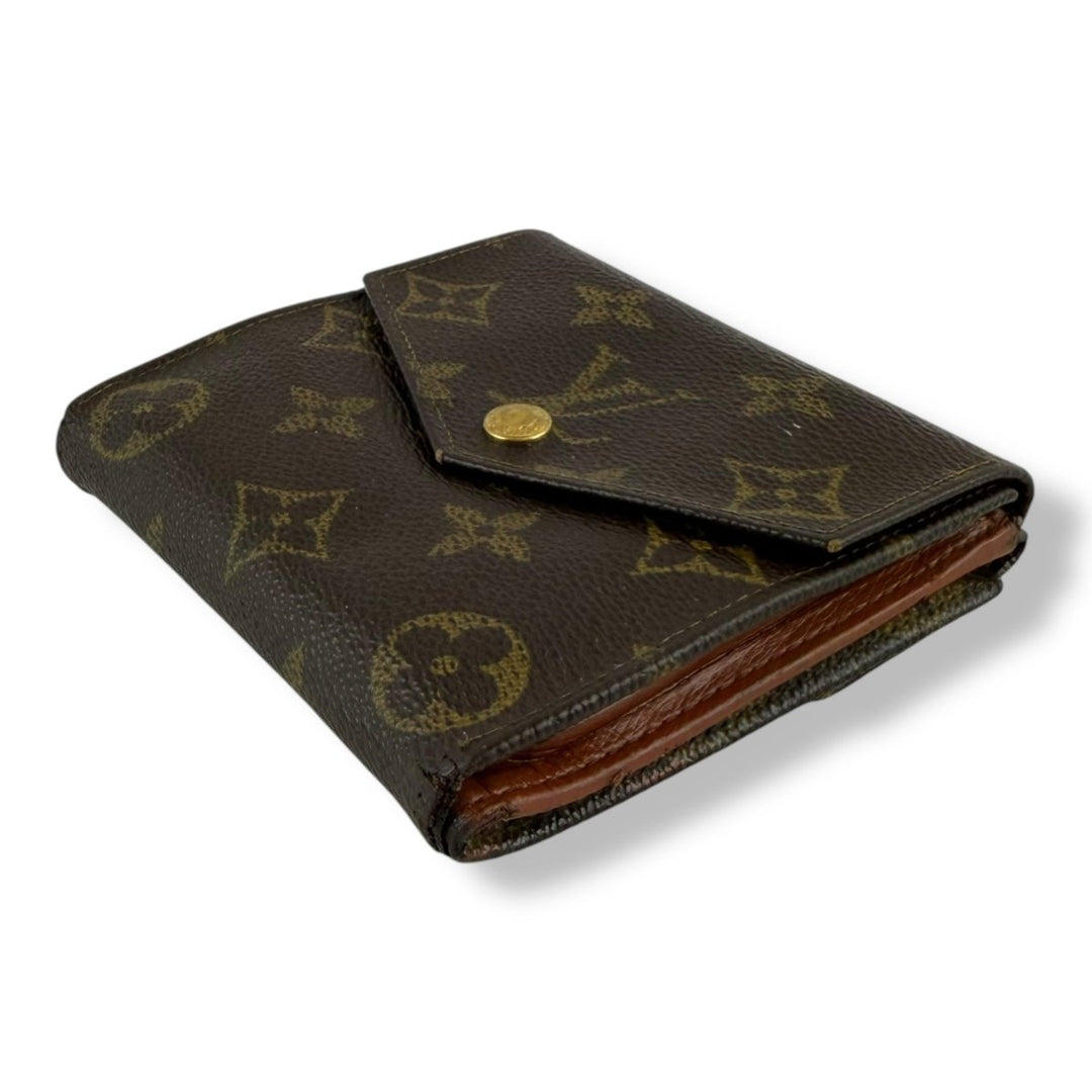 Louis Vuitton Vintage Brown Monogram Compact Bifold Wallet Purse - Lux Central