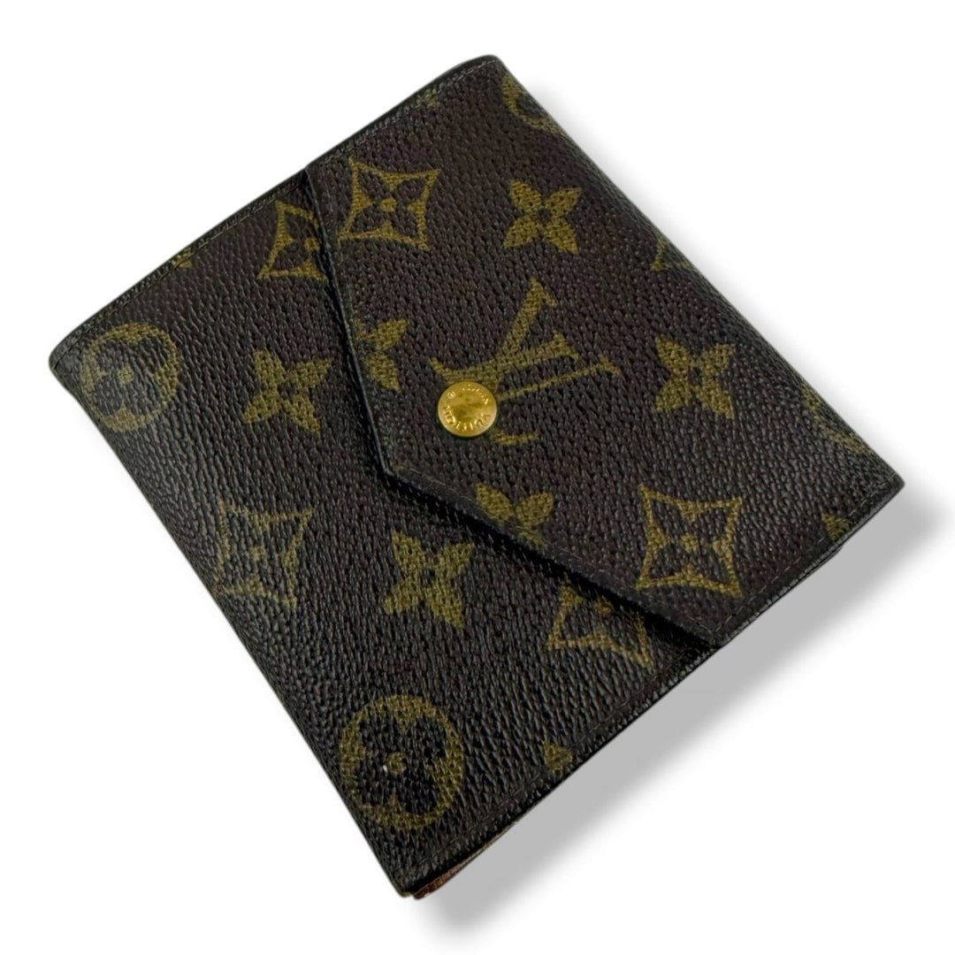 Louis Vuitton Vintage Brown Monogram Compact Bifold Wallet Purse - Lux Central