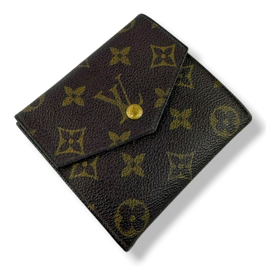 Louis Vuitton Vintage Brown Monogram Compact Bifold Wallet Purse - Lux Central