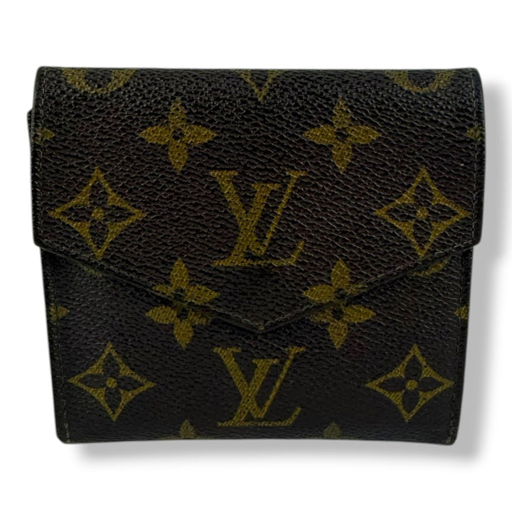 Louis Vuitton Vintage Brown Monogram Compact Bifold Wallet Purse - Lux Central