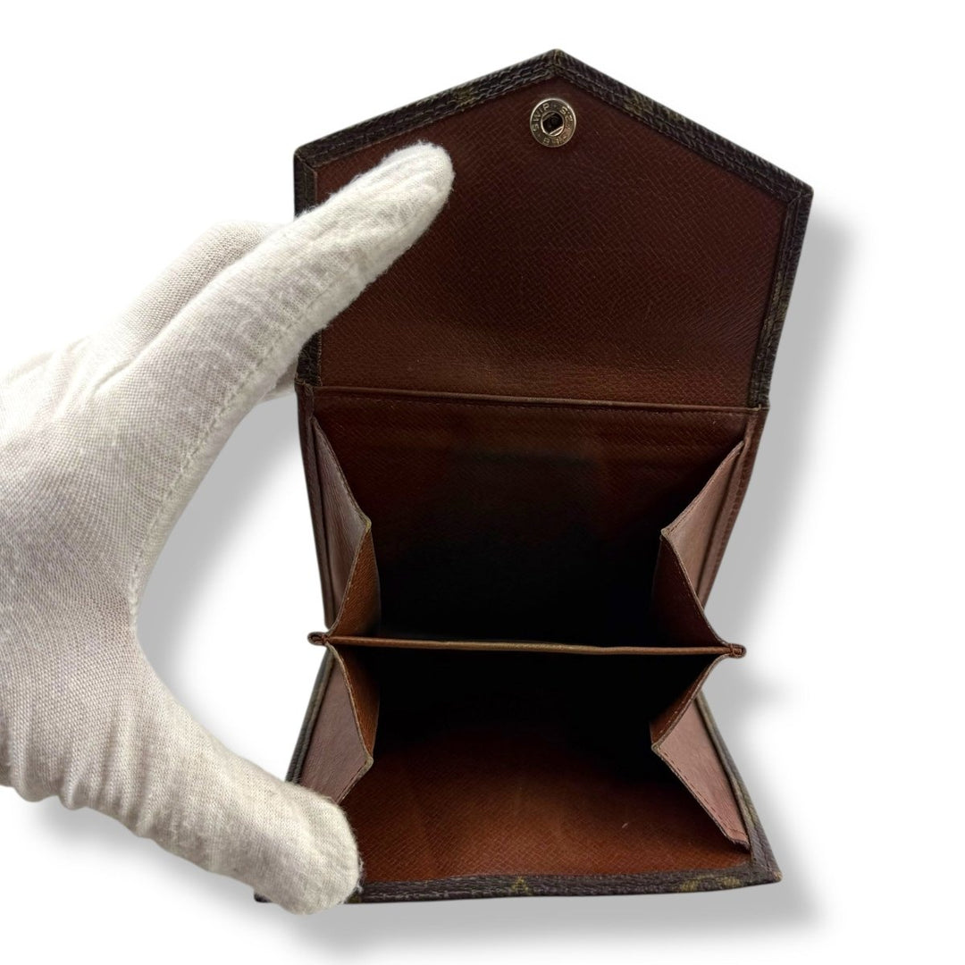 Louis Vuitton Vintage Brown Monogram Compact Bifold Wallet Purse - Lux Central