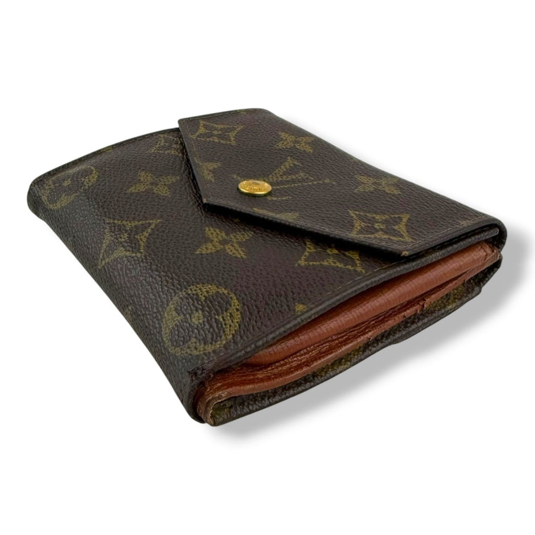 Louis Vuitton Vintage Brown Monogram Compact Bifold Wallet Purse - Lux Central