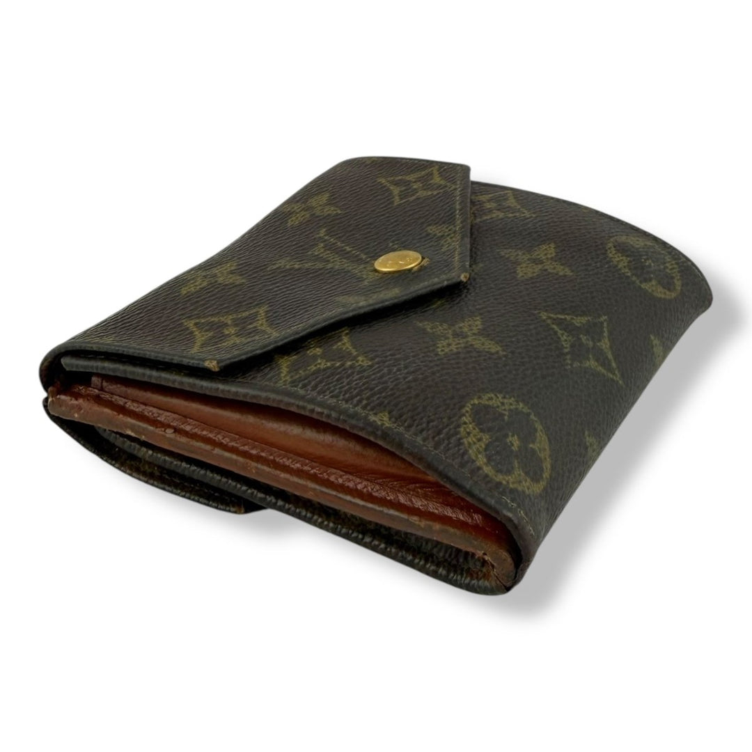 Louis Vuitton Vintage Brown Monogram Compact Bifold Wallet Purse - Lux Central