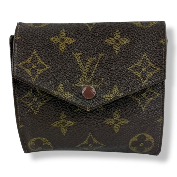 Louis Vuitton Vintage Brown Monogram Compact Bifold Wallet Purse - Lux Central