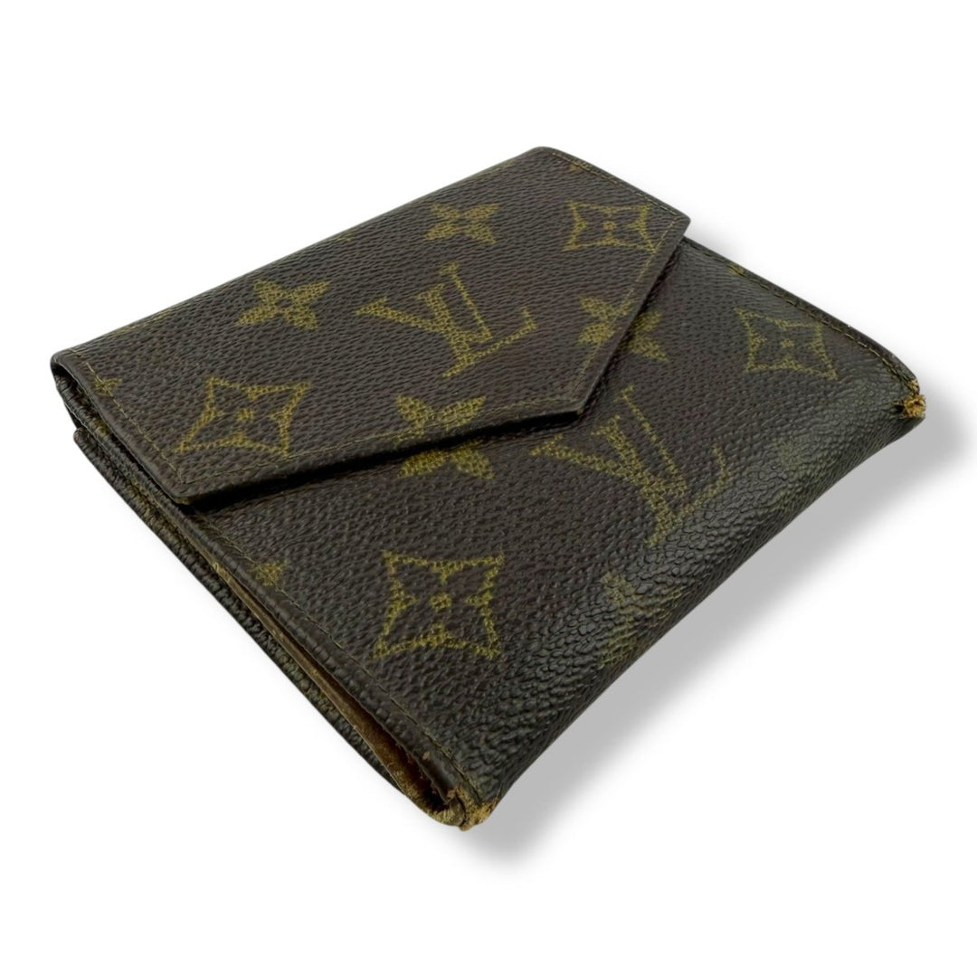 Louis Vuitton Vintage Brown Monogram Compact Bifold Wallet Purse - Lux Central