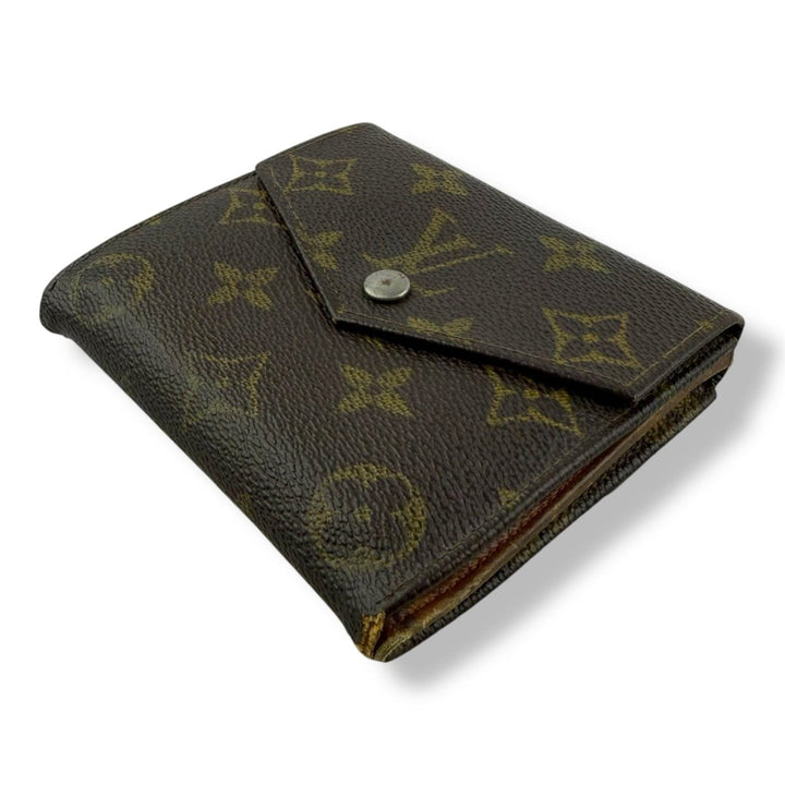 Louis Vuitton Vintage Brown Monogram Compact Bifold Wallet Purse - Lux Central