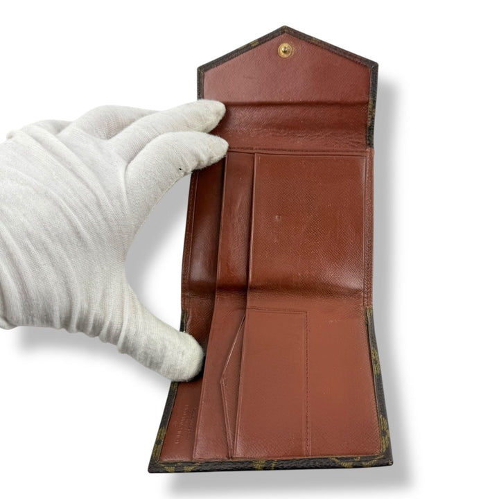 Louis Vuitton Vintage Brown Monogram Compact Bifold Wallet Purse - Lux Central