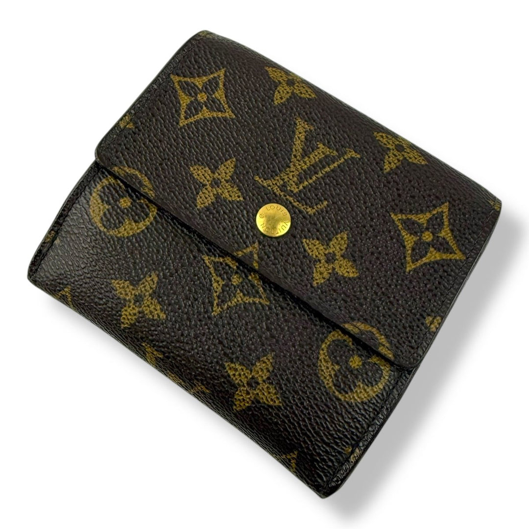 Louis Vuitton Vintage Brown Monogram Compact Bifold Wallet Purse - Lux Central