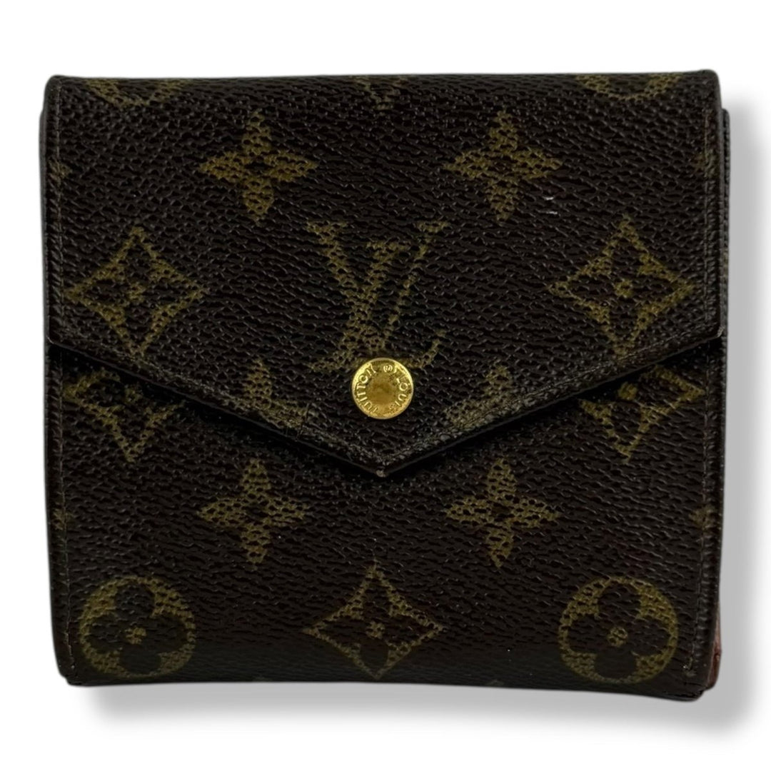 Louis Vuitton Vintage Brown Monogram Compact Bifold Wallet Purse - Lux Central