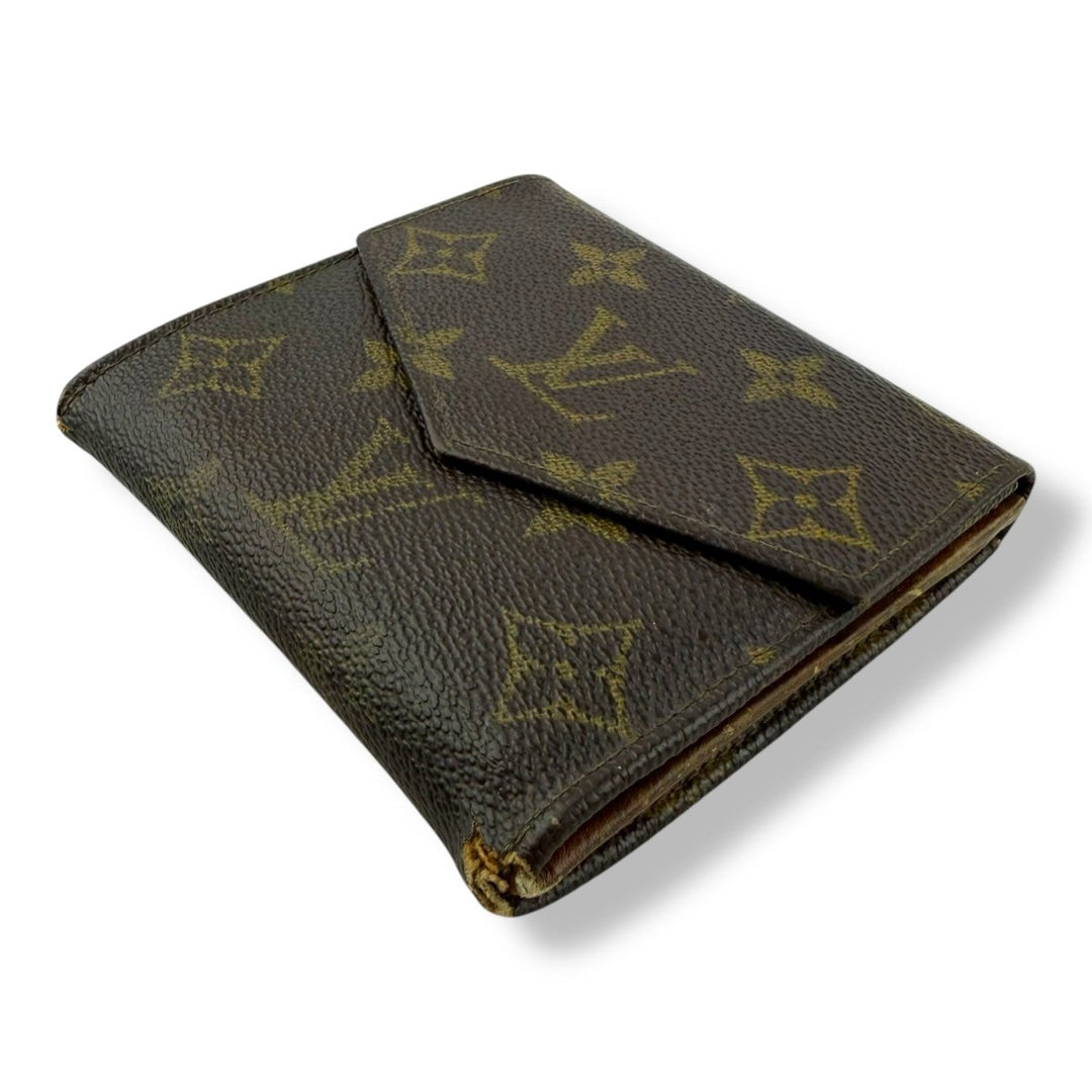 Louis Vuitton Vintage Brown Monogram Compact Bifold Wallet Purse - Lux Central
