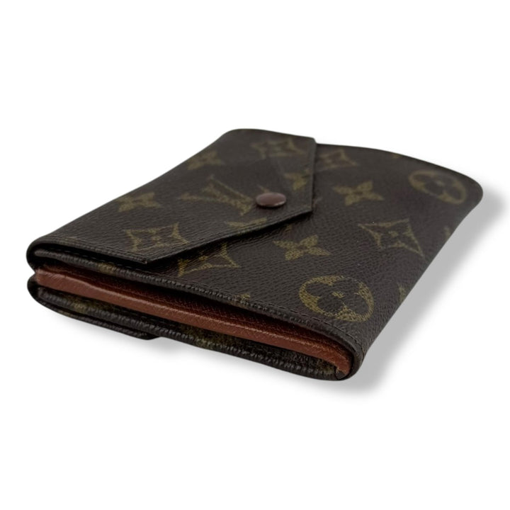 Louis Vuitton Vintage Brown Monogram Compact Bifold Wallet Purse - Lux Central