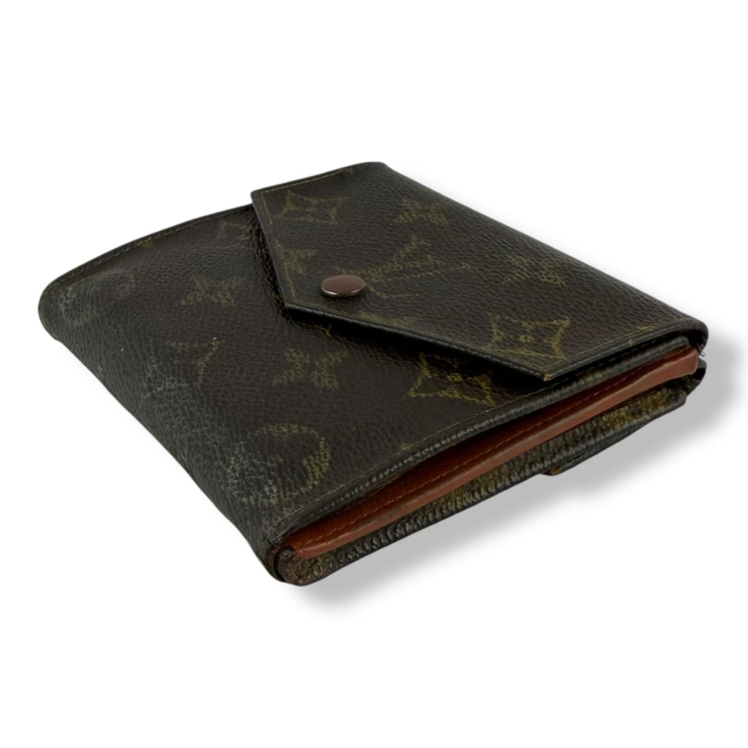 Louis Vuitton Vintage Brown Monogram Compact Bifold Wallet Purse - Lux Central