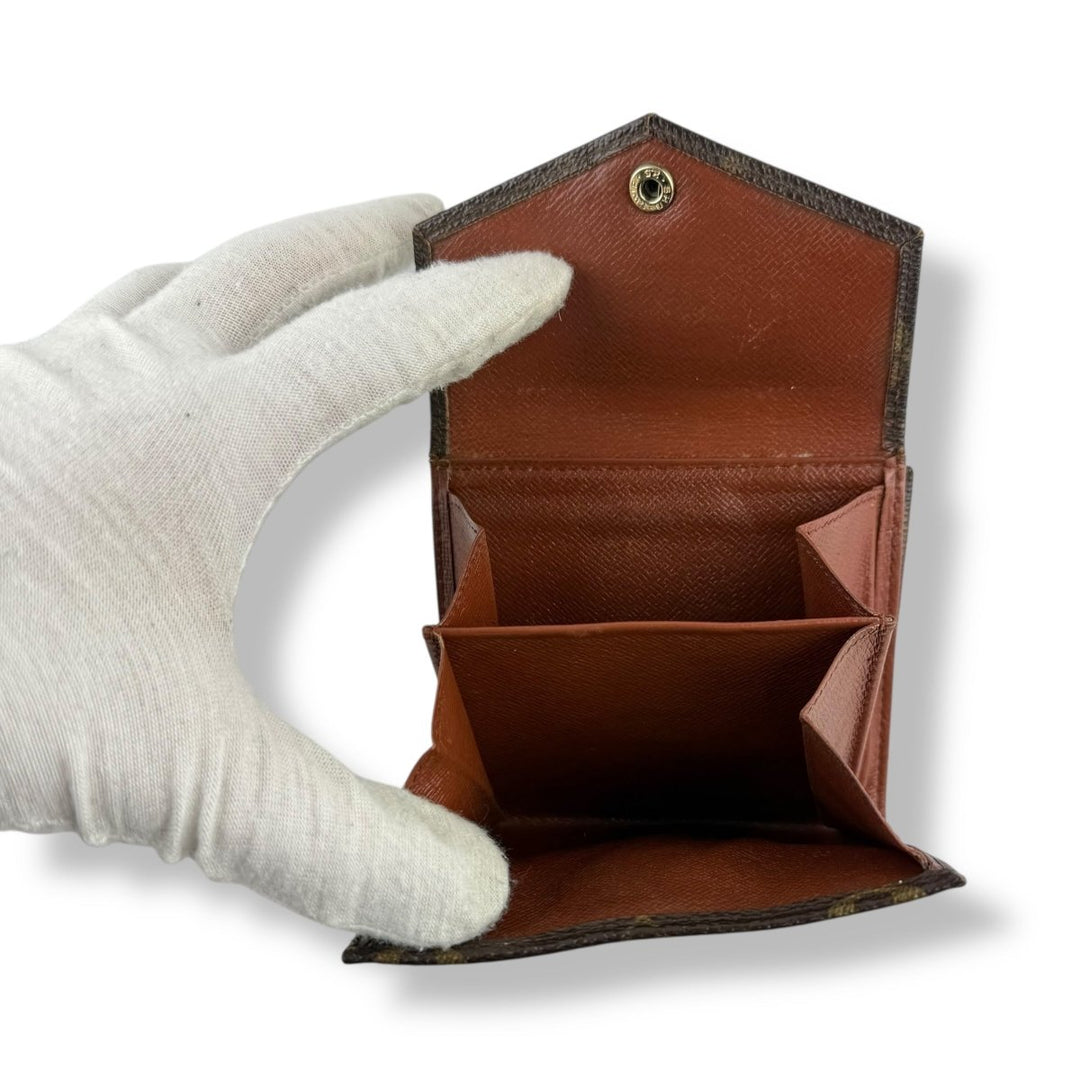 Louis Vuitton Vintage Brown Monogram Compact Bifold Wallet Purse - Lux Central