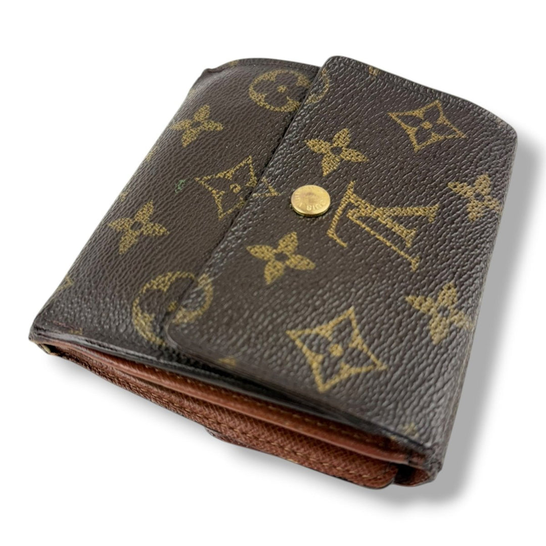 Louis Vuitton Vintage Brown Monogram Compact Bifold Wallet Purse - Lux Central