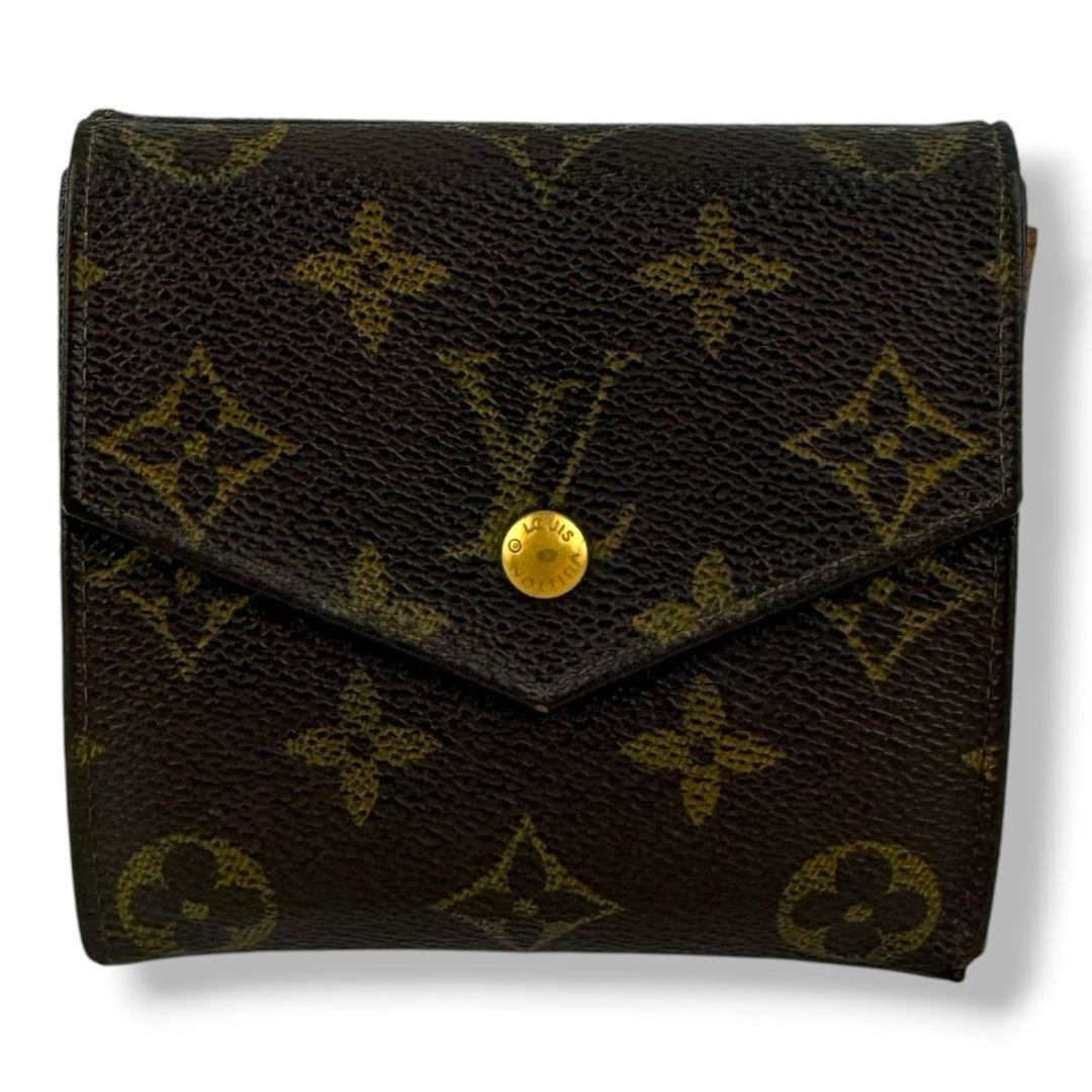 Louis Vuitton Vintage Brown Monogram Compact Bifold Wallet Purse - Lux Central