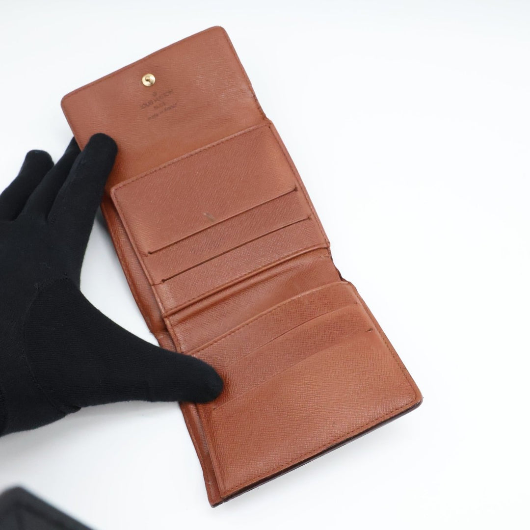 Louis Vuitton Vintage Brown Monogram Compact Bifold Wallet Purse Fair/Good Condition - Lux Central