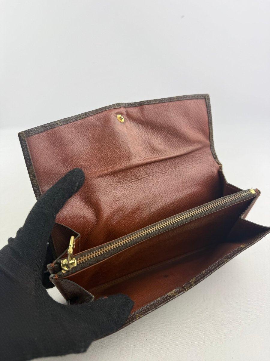 Louis Vuitton Vintage Brown Monogram Long Femme Wallet - Lux Central