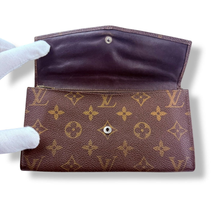 Louis Vuitton Vintage Brown Monogram Long Femme Wallet - Lux Central