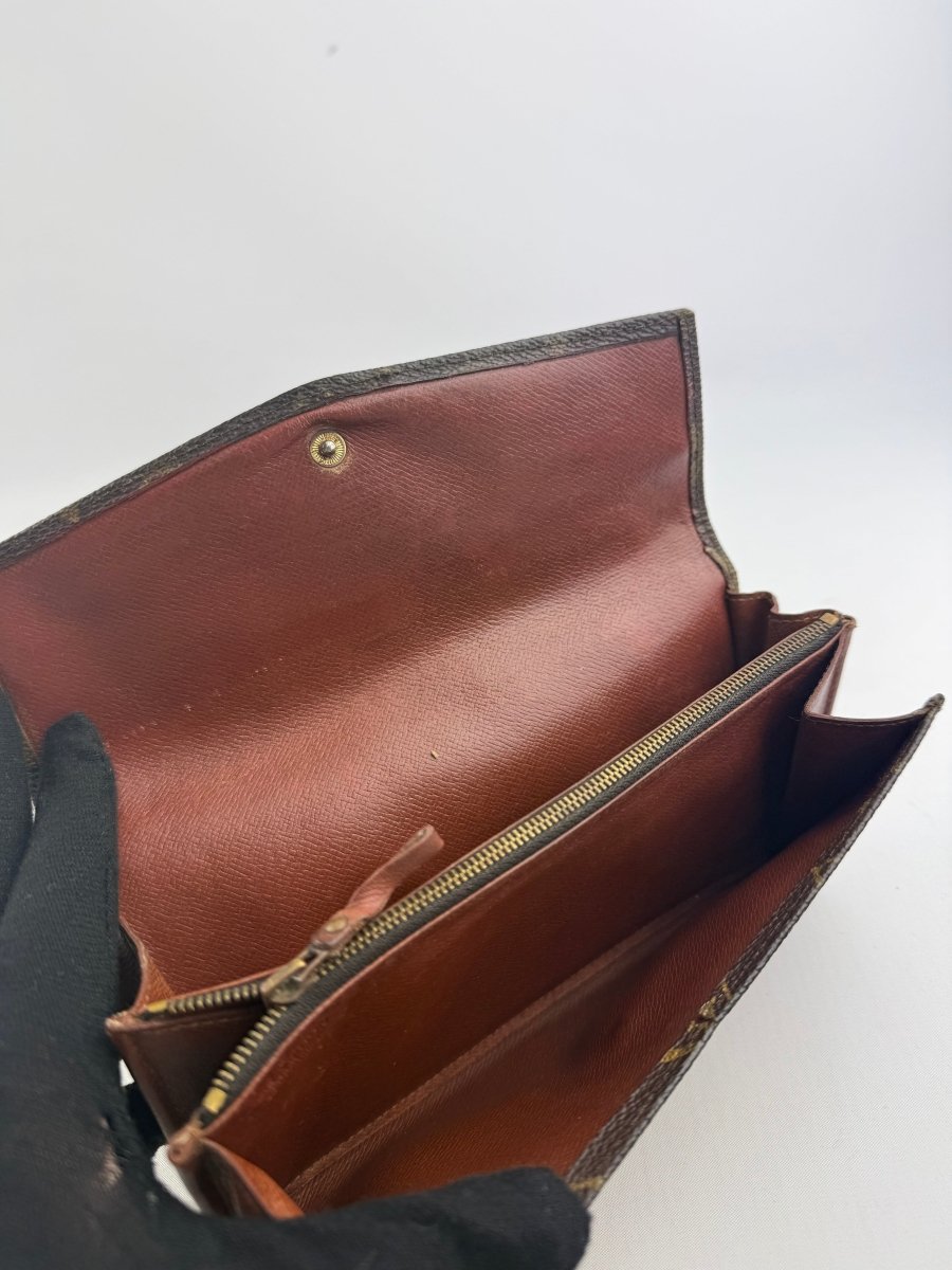 Louis Vuitton Vintage Brown Monogram Long Femme Wallet - Lux Central