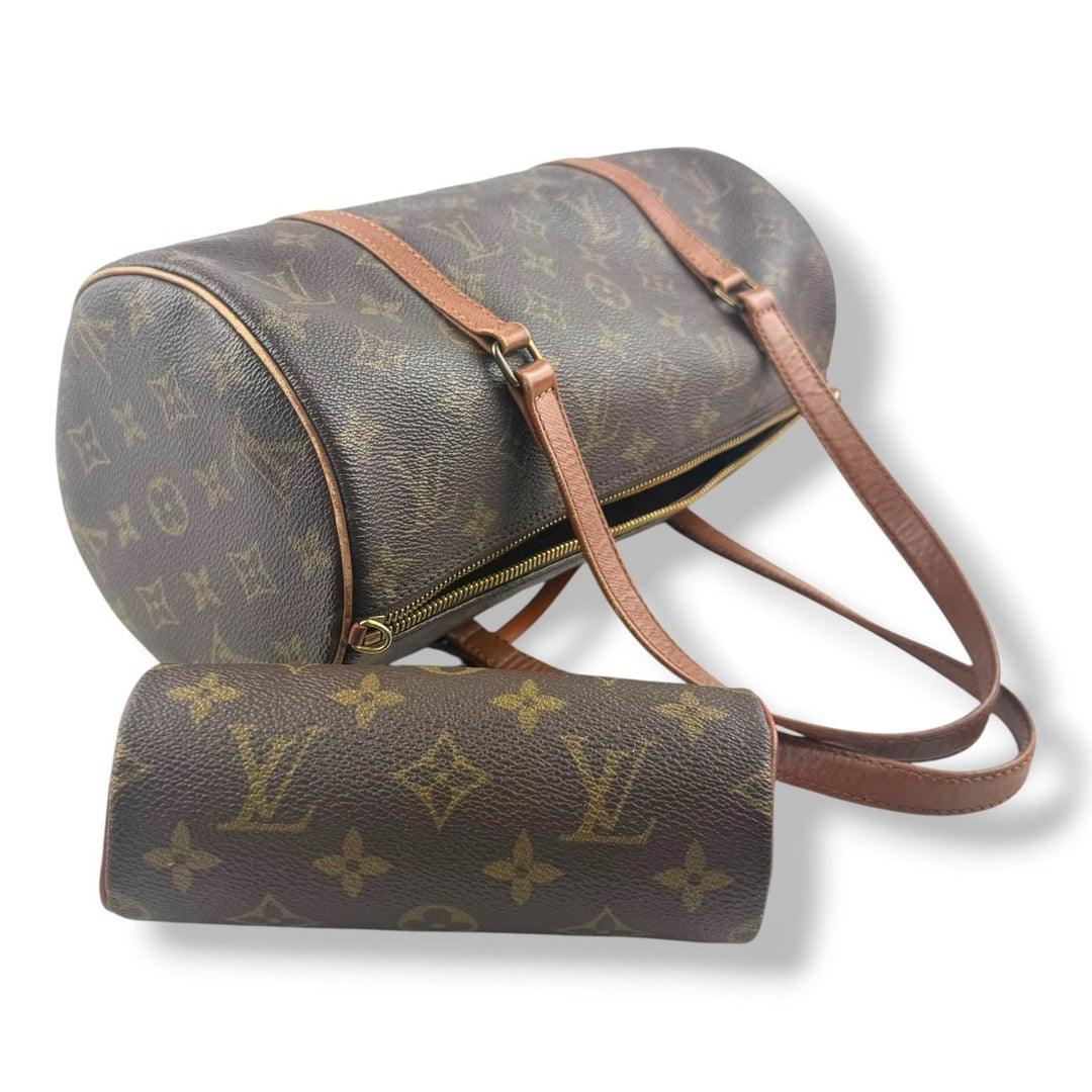Louis Vuitton Vintage Brown Monogram Papillon 30 Handbag Set - Lux Central