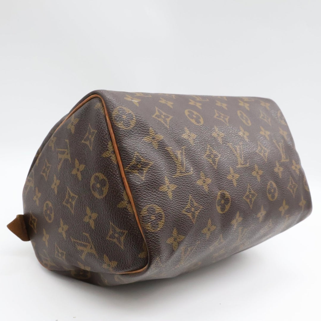 Louis Vuitton Vintage Brown Monogram Speedy 25 Handbag - Lux Central