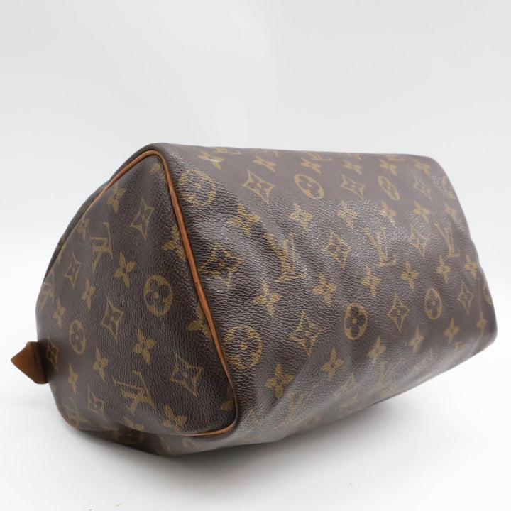 Louis Vuitton Vintage Brown Monogram Speedy 25 Handbag - Lux Central