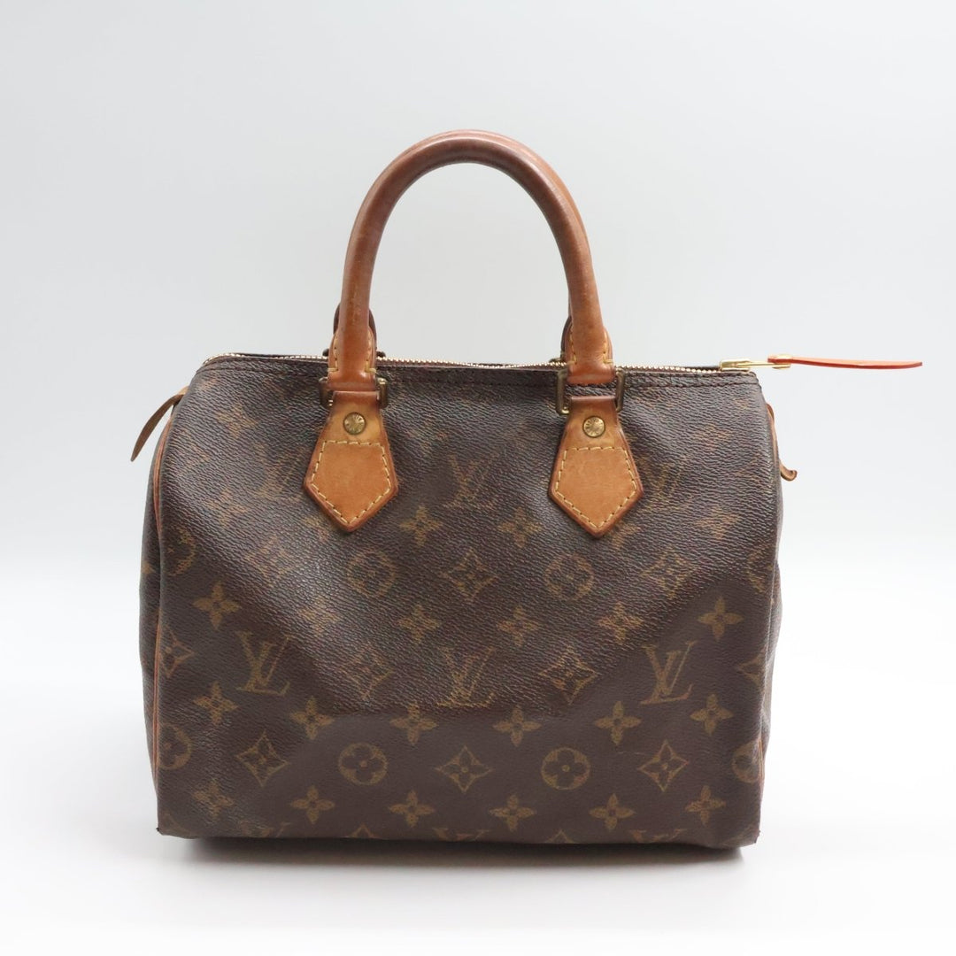 Louis Vuitton Vintage Brown Monogram Speedy 25 Handbag - Lux Central