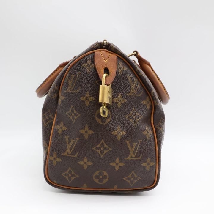 Louis Vuitton Vintage Brown Monogram Speedy 25 Handbag - Lux Central
