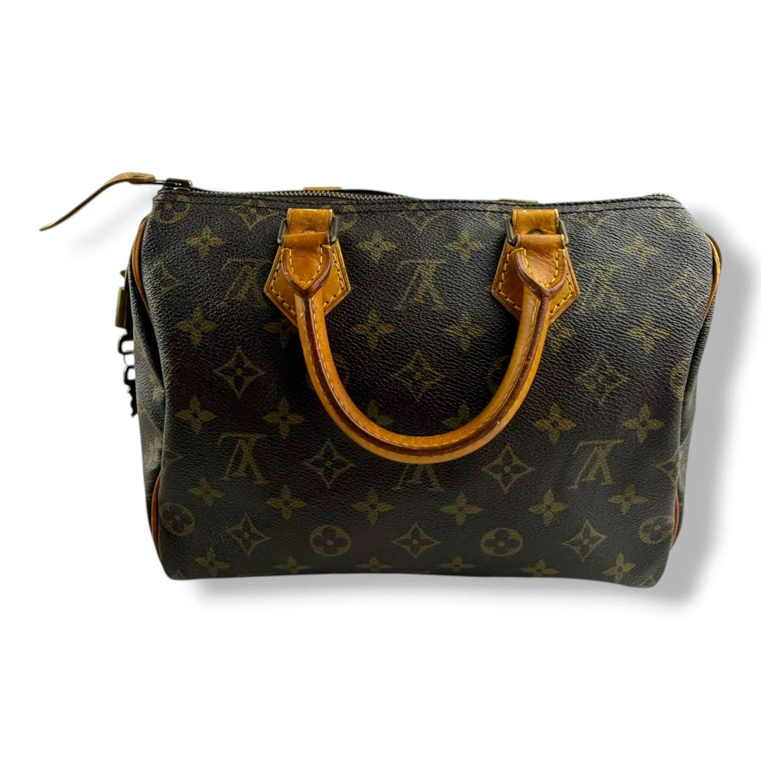 Louis Vuitton Vintage Brown Monogram Speedy 25 Handbag - Lux Central