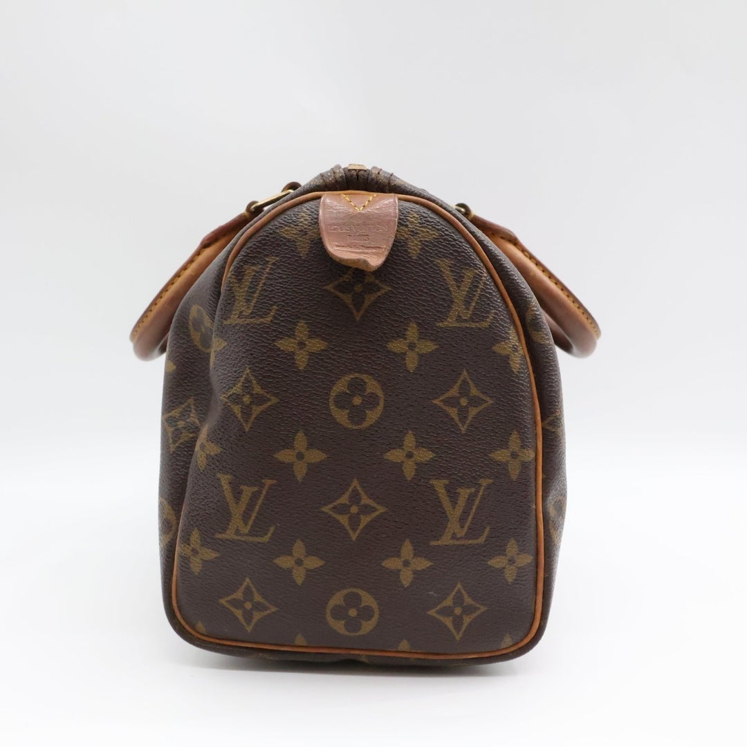 Louis Vuitton Vintage Brown Monogram Speedy 25 Handbag - Lux Central