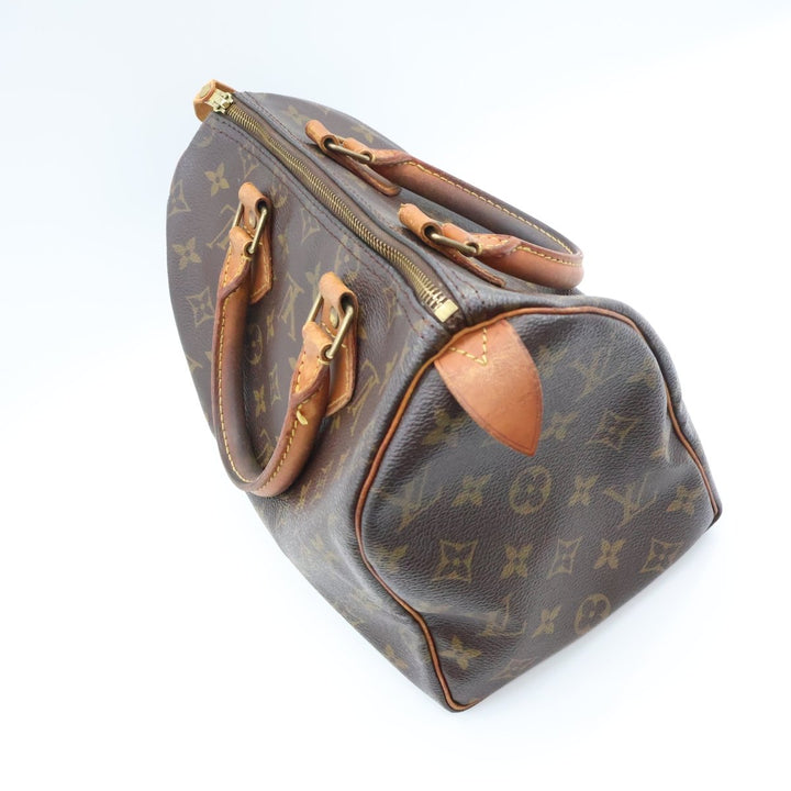 Louis Vuitton Vintage Brown Monogram Speedy 25 Handbag - Lux Central