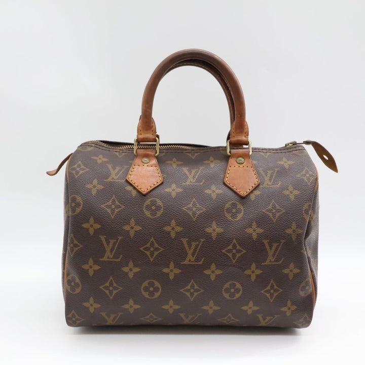 Louis Vuitton Vintage Brown Monogram Speedy 25 Handbag - Lux Central