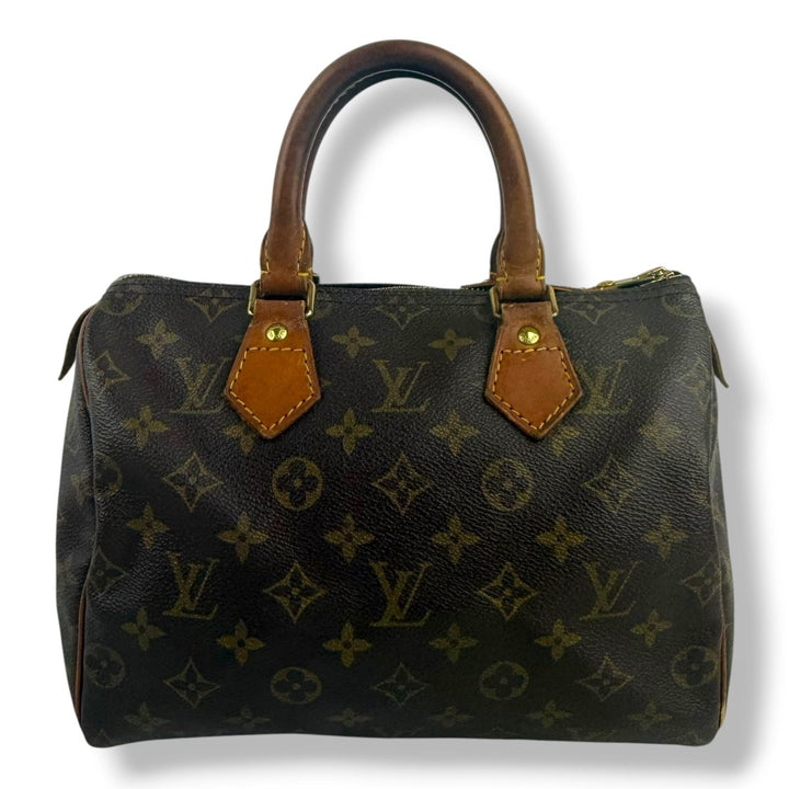 Louis Vuitton Vintage Brown Monogram Speedy 25 Handbag - Lux Central