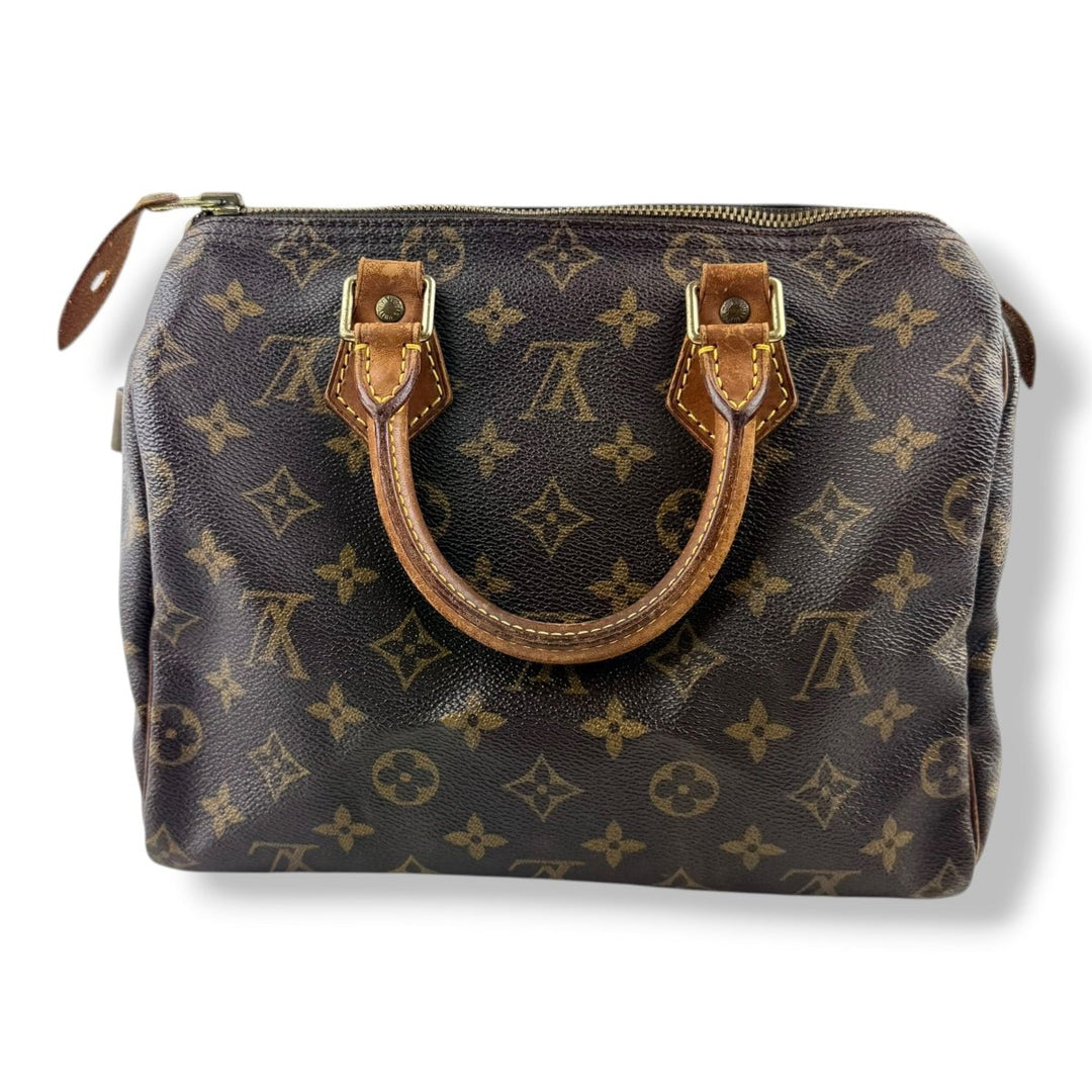 Louis Vuitton Vintage Brown Monogram Speedy 25 Handbag - Lux Central