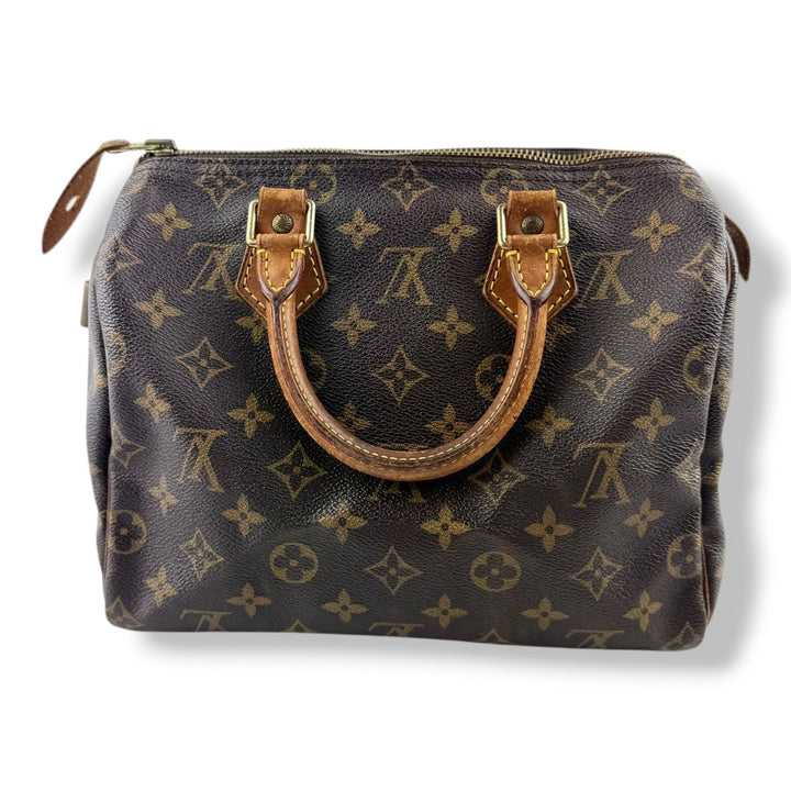 Louis Vuitton Vintage Brown Monogram Speedy 25 Handbag - Lux Central