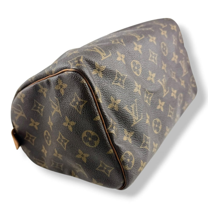 Louis Vuitton Vintage Brown Monogram Speedy 25 Handbag - Lux Central