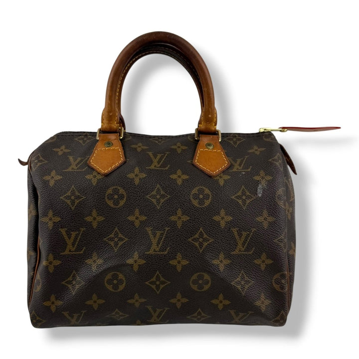 Louis Vuitton Vintage Brown Monogram Speedy 25 Handbag - Lux Central