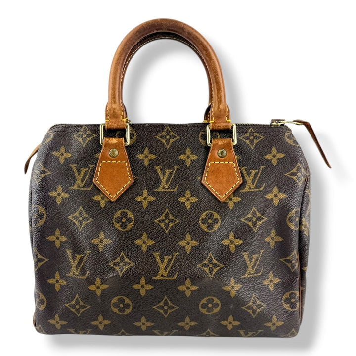 Louis Vuitton Vintage Brown Monogram Speedy 25 Handbag - Lux Central