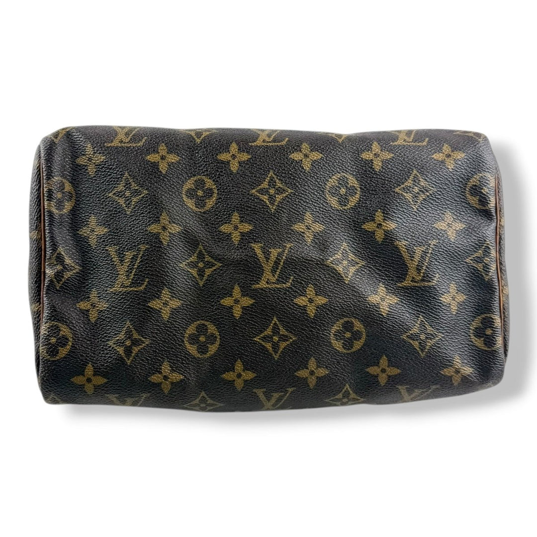 Louis Vuitton Vintage Brown Monogram Speedy 25 Handbag - Lux Central