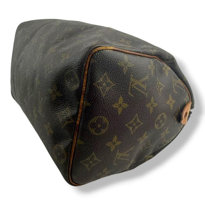 Louis Vuitton Vintage Brown Monogram Speedy 25 Handbag - Lux Central