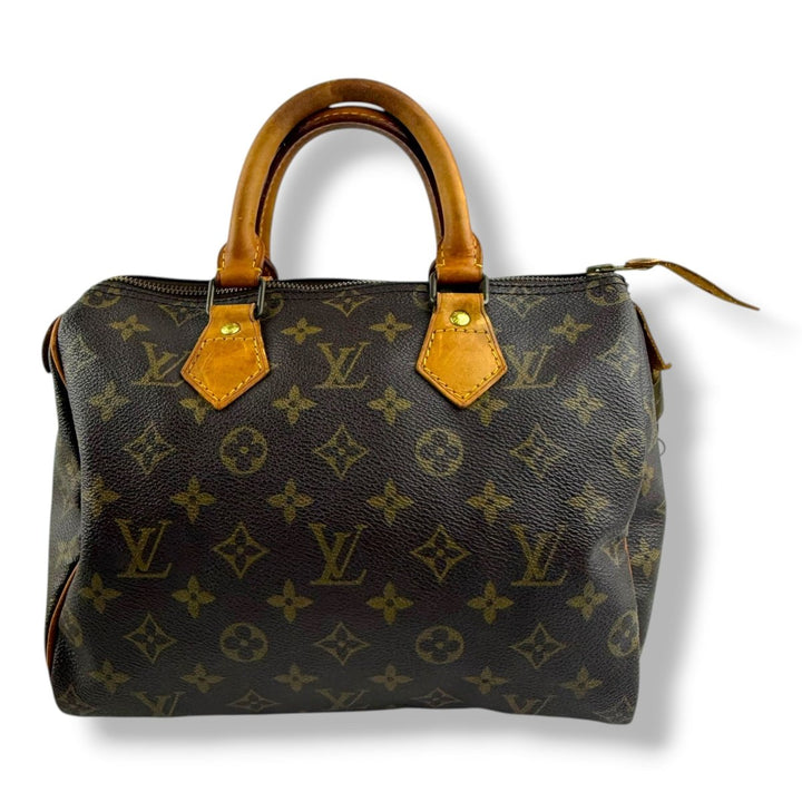 Louis Vuitton Vintage Brown Monogram Speedy 25 Handbag - Lux Central