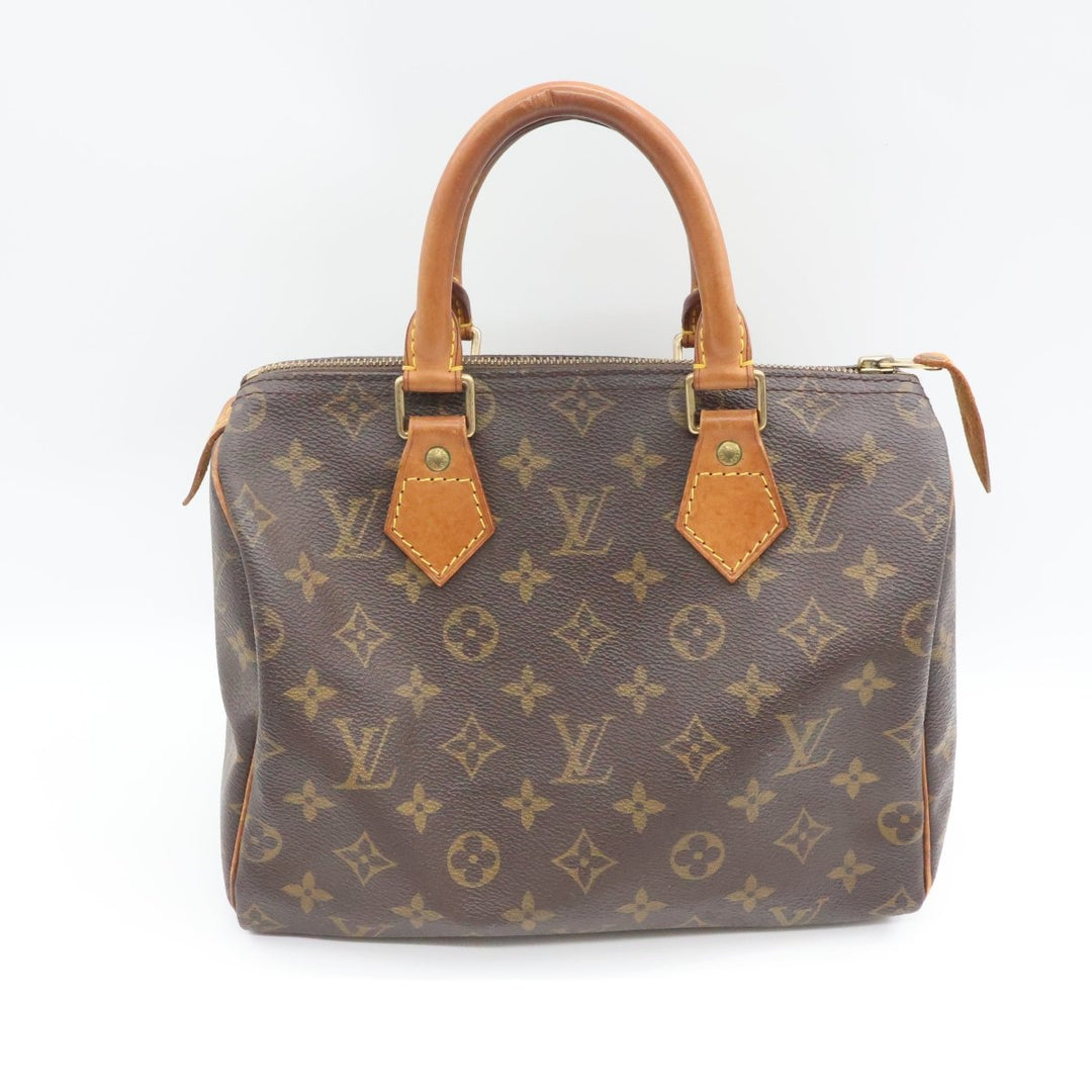 Louis Vuitton Vintage Brown Monogram Speedy 25 Handbag - Lux Central