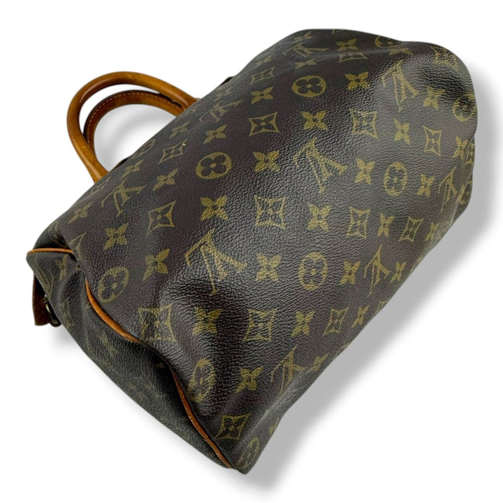 Louis Vuitton Vintage Brown Monogram Speedy 25 Handbag - Lux Central