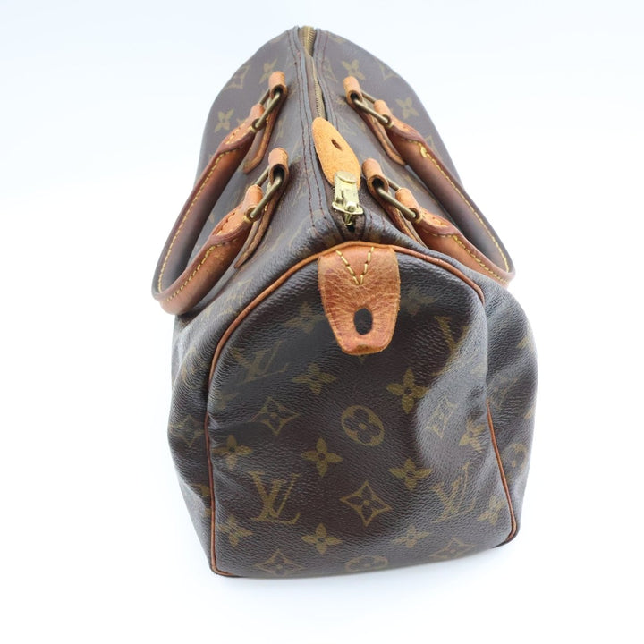 Louis Vuitton Vintage Brown Monogram Speedy 25 Handbag - Lux Central