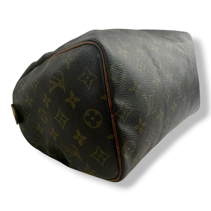 Louis Vuitton Vintage Brown Monogram Speedy 25 Handbag - Lux Central