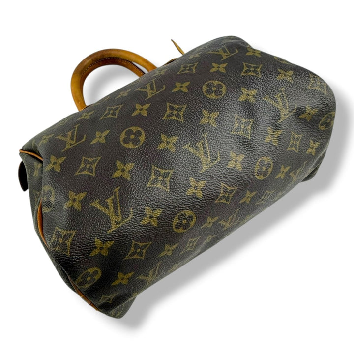 Louis Vuitton Vintage Brown Monogram Speedy 25 Handbag - Lux Central