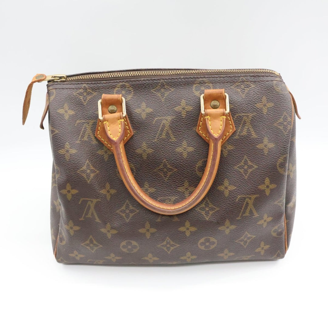 Louis Vuitton Vintage Brown Monogram Speedy 25 Handbag - Lux Central