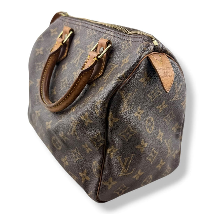 Louis Vuitton Vintage Brown Monogram Speedy 25 Handbag - Lux Central
