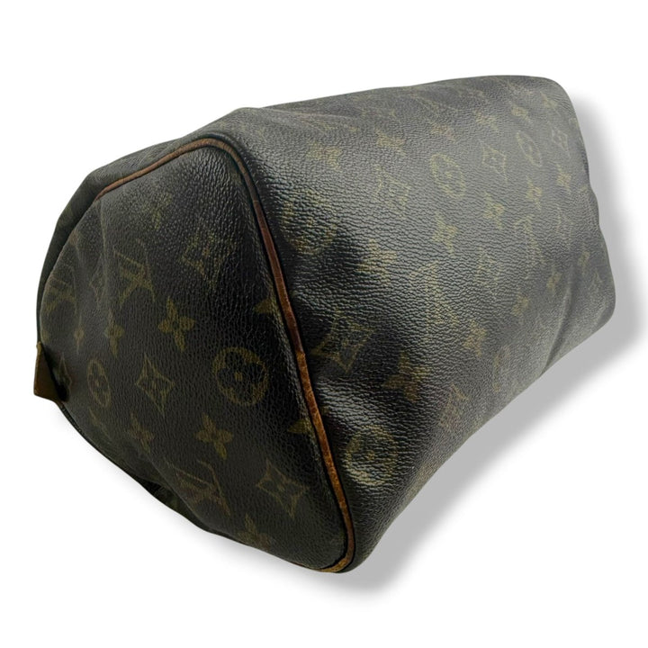 Louis Vuitton Vintage Brown Monogram Speedy 25 Handbag - Lux Central