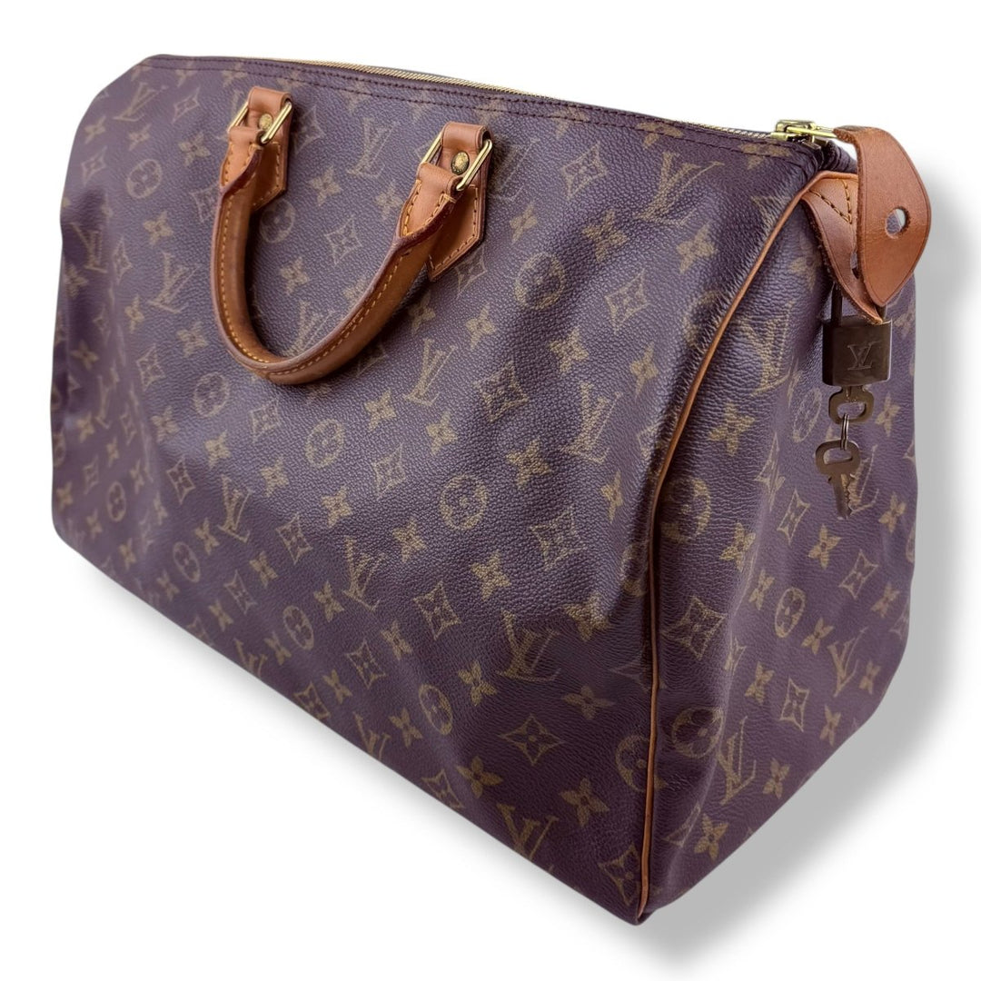 Louis Vuitton Vintage Brown Monogram Speedy 40 Handbag - Lux Central